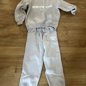 White Fox Sweat Set